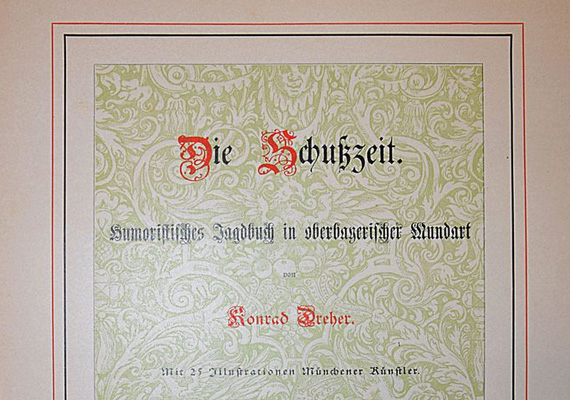 Konrad Dreher: Die Schußzeit. Bassermann, München, 1887.
